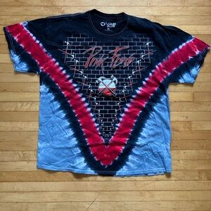 Liquid Blue all over print tie dye pink Floyd the wall shirt